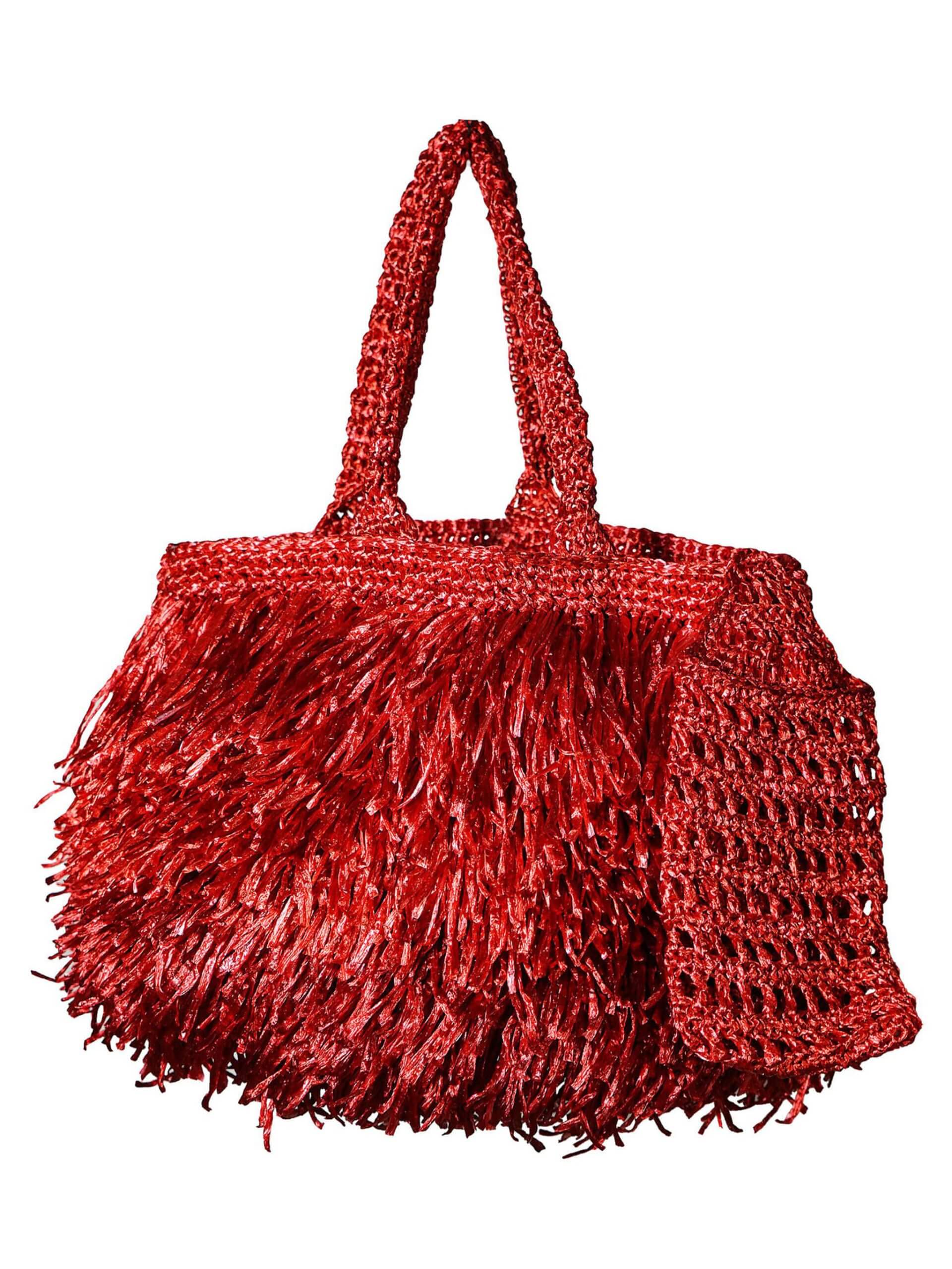 terima kasih kemBali Dancing raffia tote bag